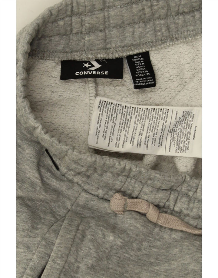CONVERSE Womens Tracksuit Trousers Joggers UK 14 Medium  Grey Cotton
