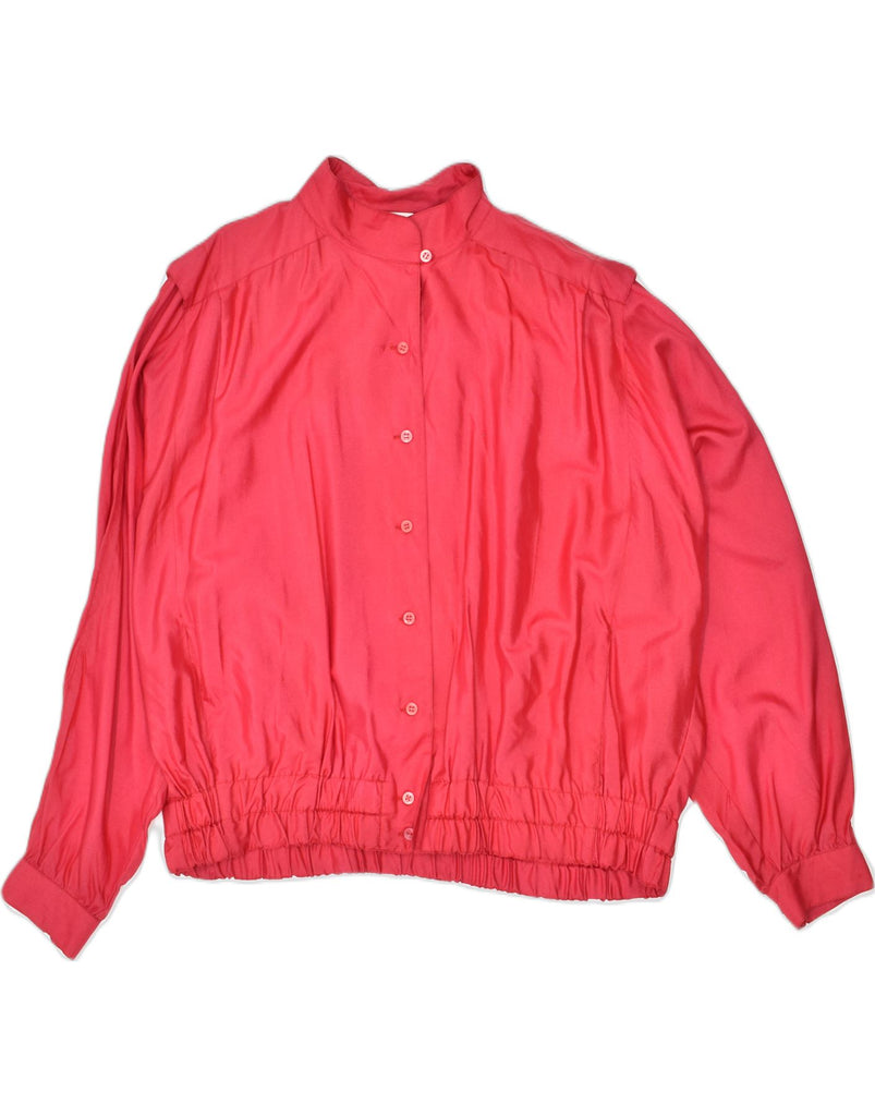 YESSICA Womens Bomber Jacket EU 48 2XL Red Silk | Vintage | Thrift | Second-Hand | Used Clothing | Messina Hembry 