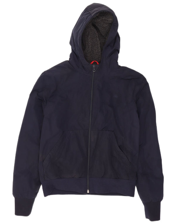 Fay Girls Hooded Bomber Jacket 12-13 Years Navy Blue Polyester