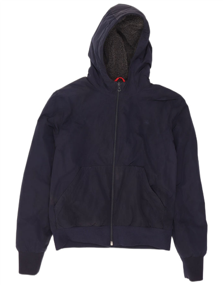 Fay Girls Hooded Bomber Jacket 12-13 Years Navy Blue Polyester