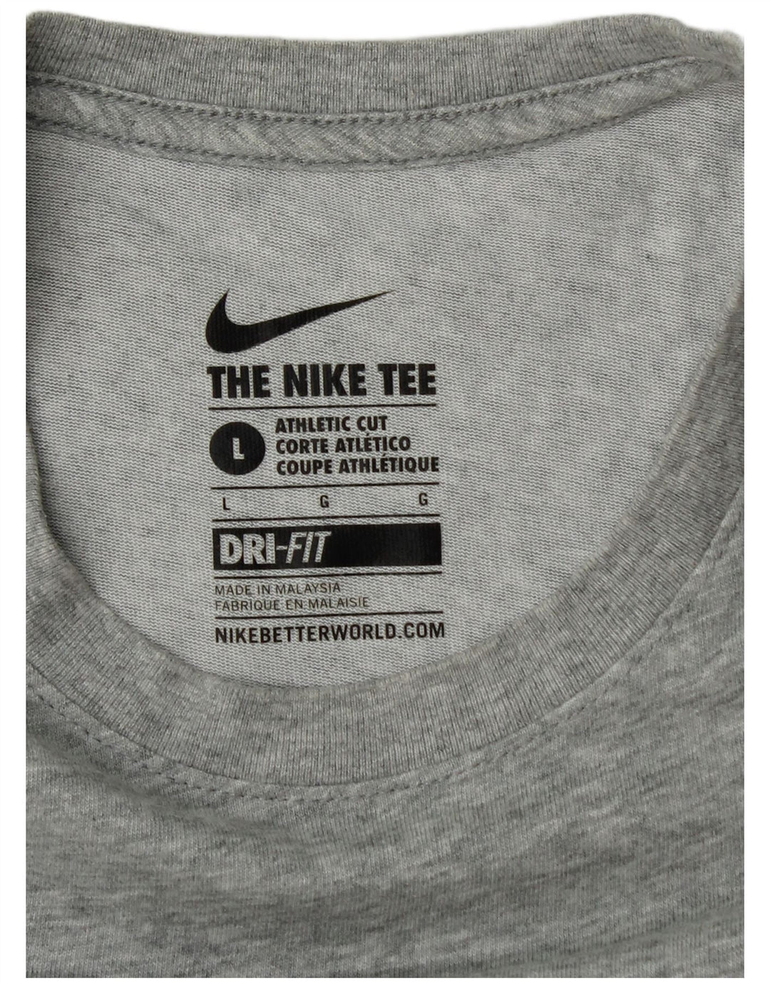 Nike Mens Athletic Fit  Graphic T-Shirt Top Large Grey Flecked