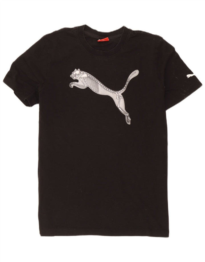 Puma Mens Graphic T-Shirt Top Medium Black Colourblock