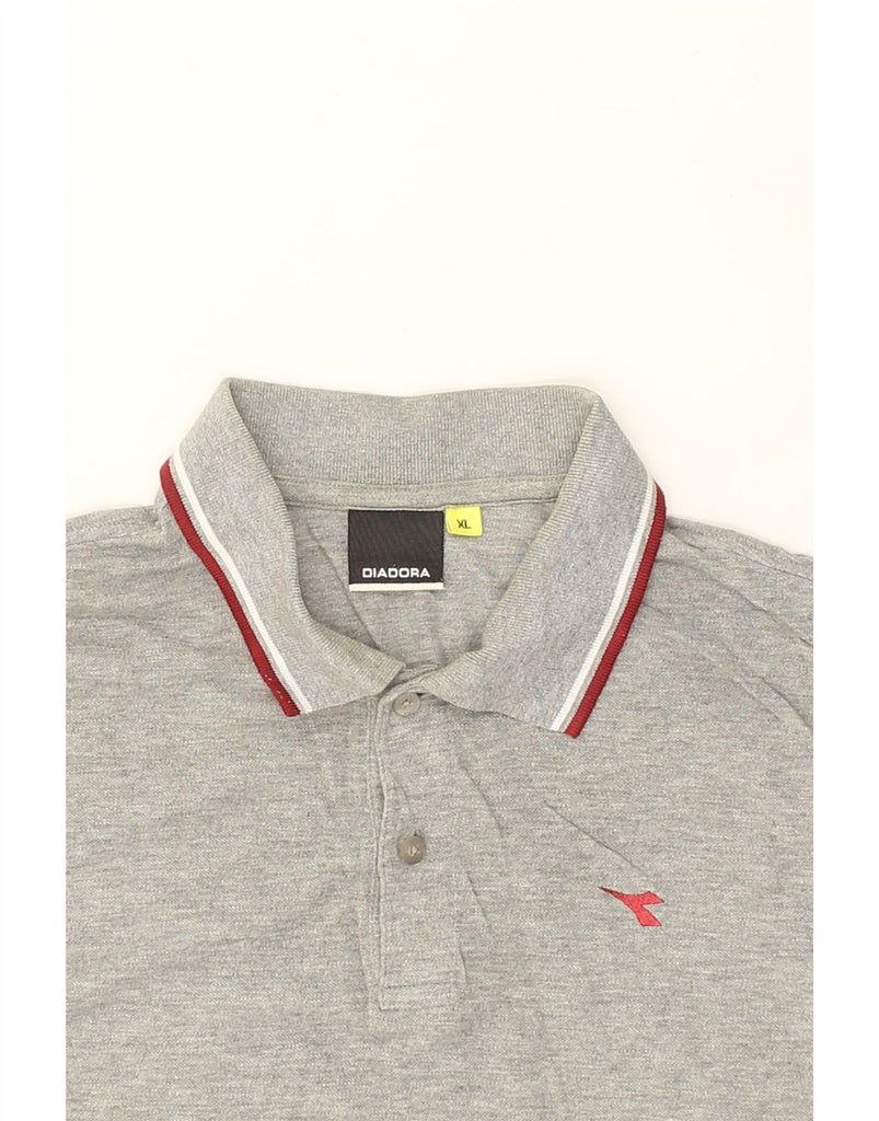 DIADORA Mens Polo Shirt XL Grey Cotton | Vintage Diadora | Thrift | Second-Hand Diadora | Used Clothing | Messina Hembry 