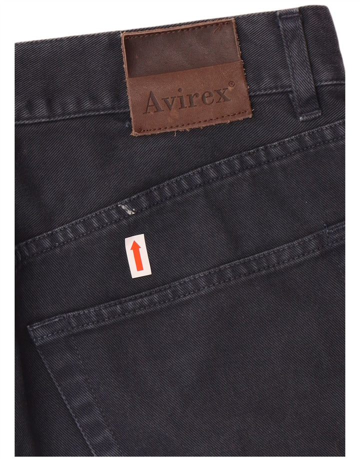 AVIREX Mens Straight Jeans W30 L29 Navy Blue Cotton