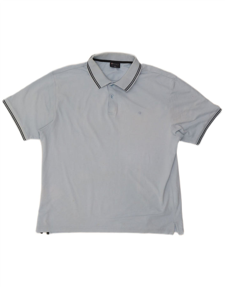 Champion Mens Polo Shirt XL Blue Cotton