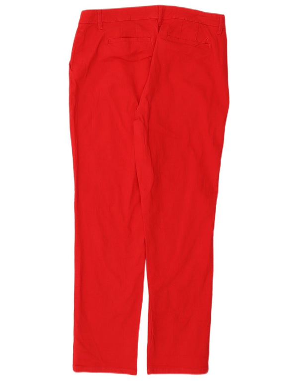 Nautica Womens Slim Chino Trousers US 8 Medium W30 L28 Red Cotton