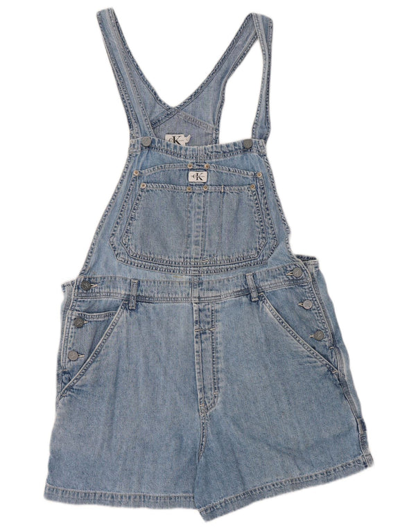 Calvin Klein Womens Dungarees Denim Shorts UK 16 Large W34 Blue