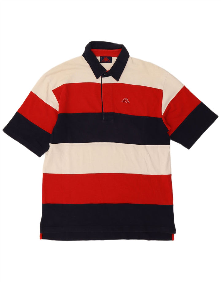 Kappa Mens Polo Shirt Medium Multicoloured Striped Cotton