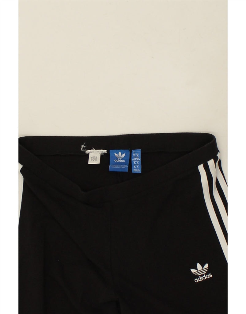 ADIDAS Womens Leggings UK 14 Large Black | Vintage Adidas | Thrift | Second-Hand Adidas | Used Clothing | Messina Hembry 