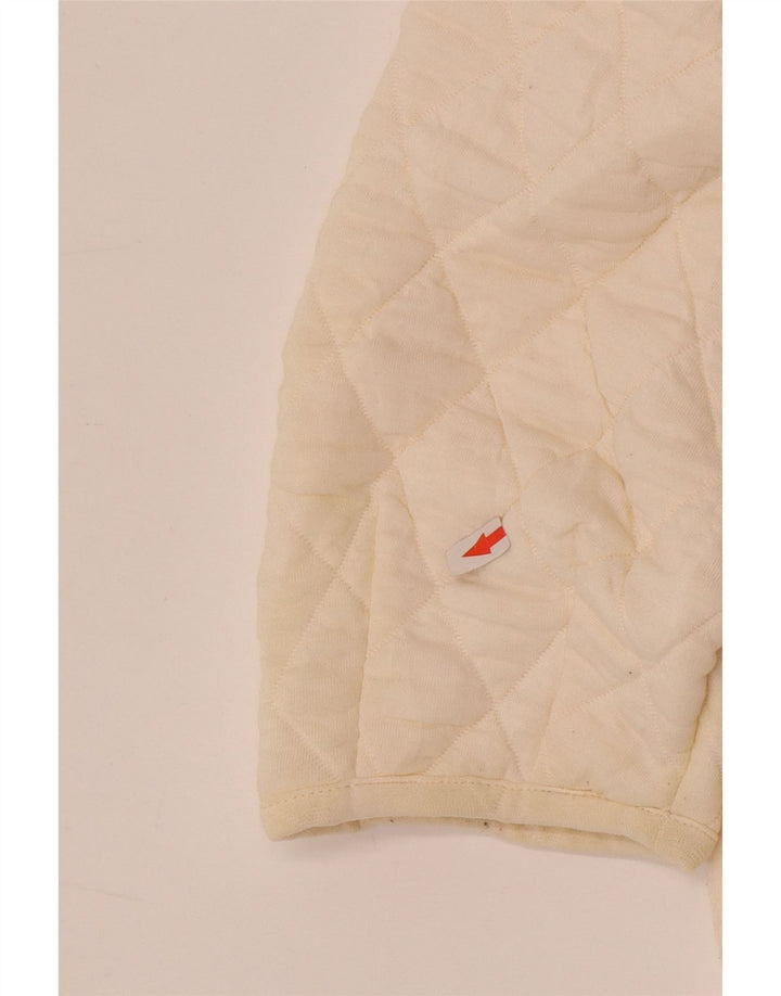 Marks & Spencer Womens Oversized Quilted Jacket UK 12 Medium Off White