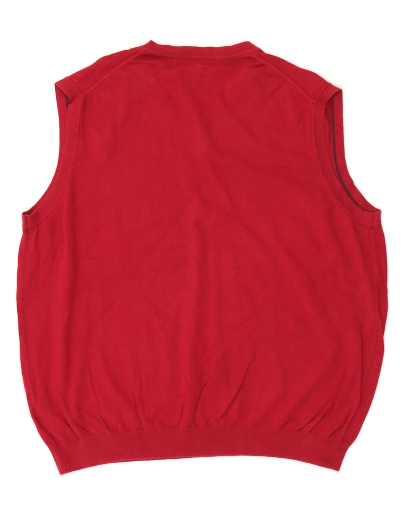 EDDIE BAUER Mens Vest Tank Top XL Burgundy Cotton Vintage Eddie Bauer and Second-Hand Eddie Bauer from Messina Hembry 