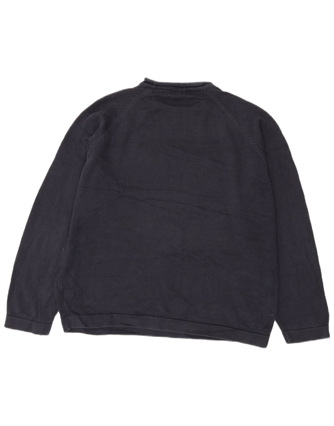 Marks & Spencer Mens Crew Neck Jumper Sweater 2XL Navy Blue Cotton