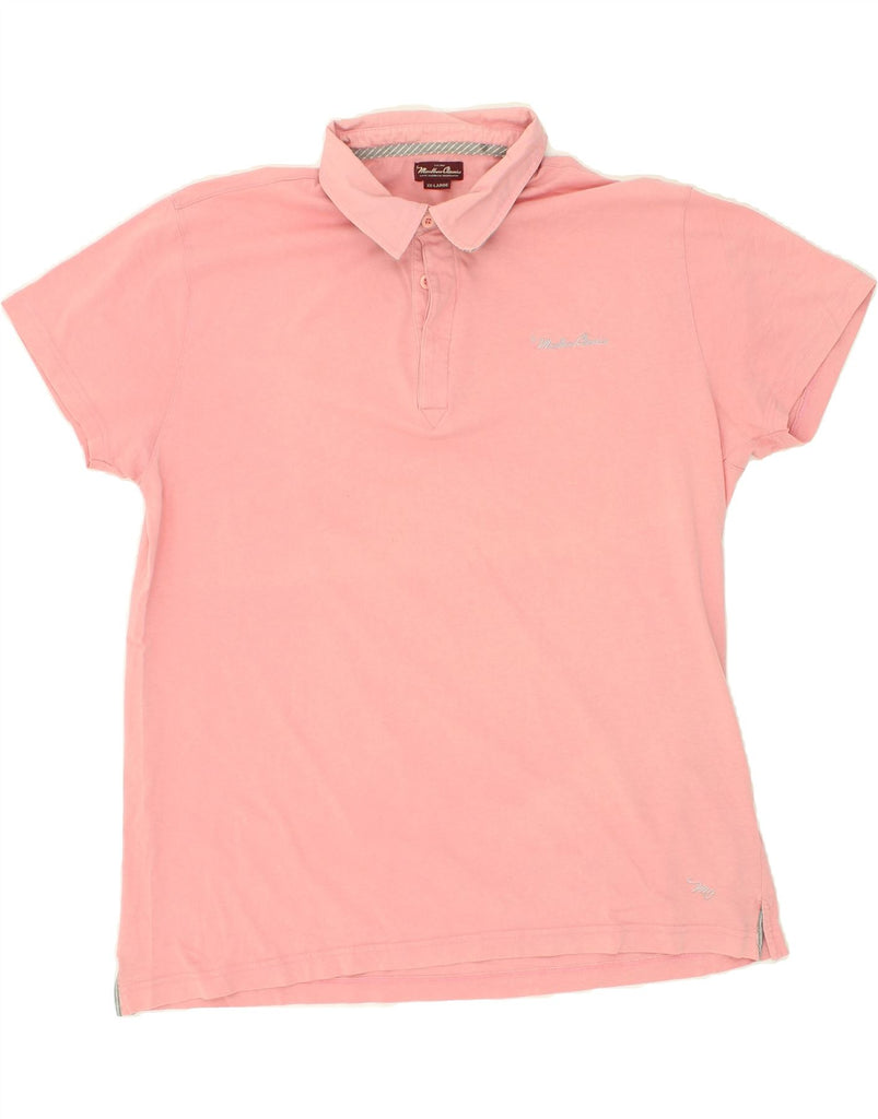 MARLBORO CLASSICS Mens Polo Shirt 2XL Pink Cotton Vintage Marlboro Classics and Second-Hand Marlboro Classics from Messina Hembry 