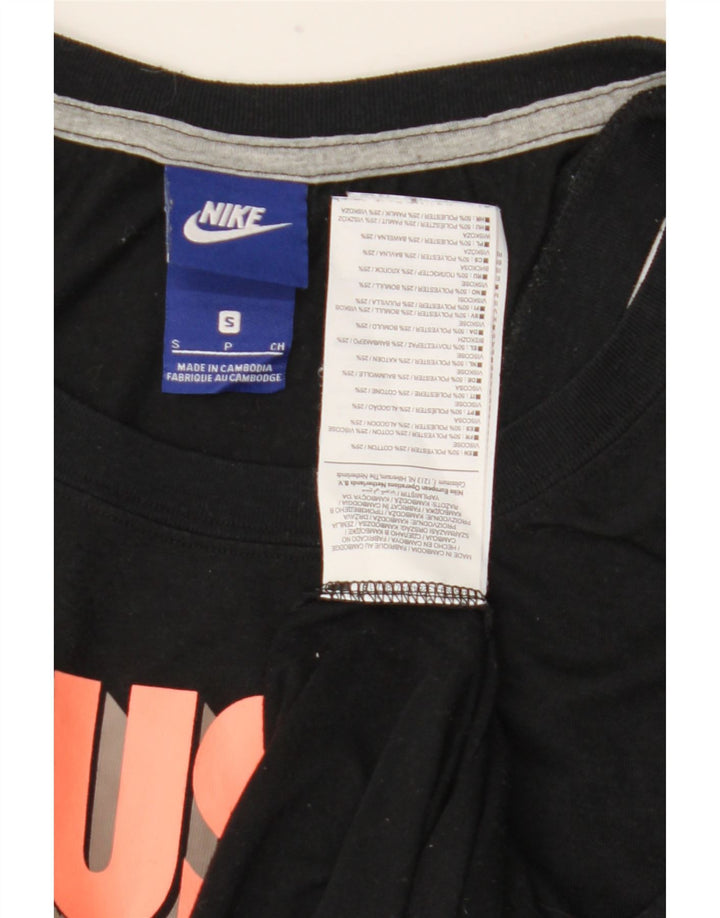 Nike Womens Graphic Vest Top UK 10 Small Black Polyester