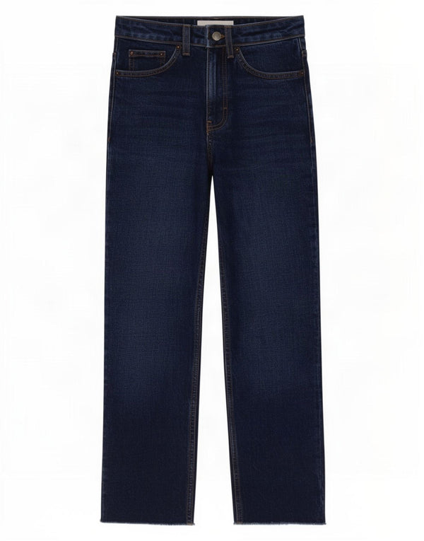 Topshop Womens Straight Jeans W25 L24 Blue Cotton