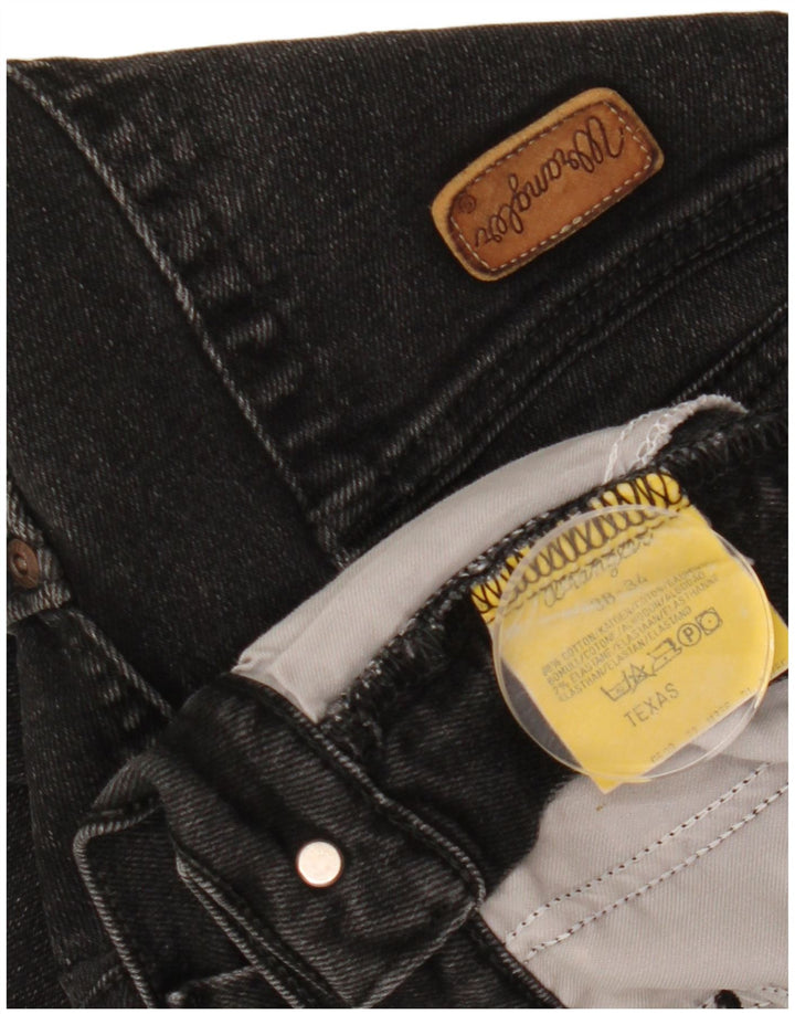 Wrangler Mens Texas Straight Jeans W38 L28 Black Cotton