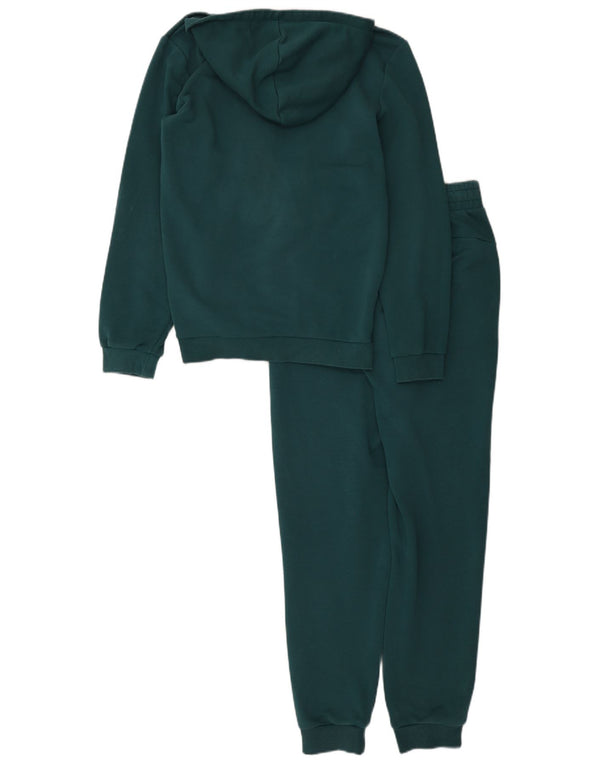 Puma Girls Graphic Full Tracksuit 13-14 Years Green Cotton