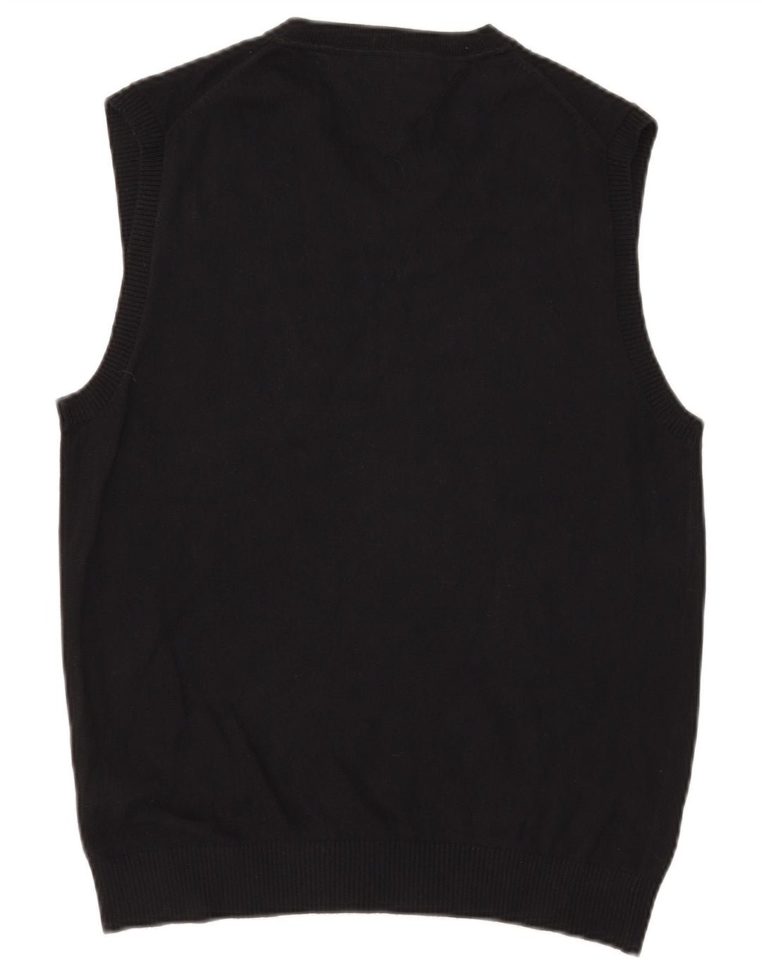 TOMMY HILFIGER Womens Vest Tank Top UK 14 Medium Black Cotton