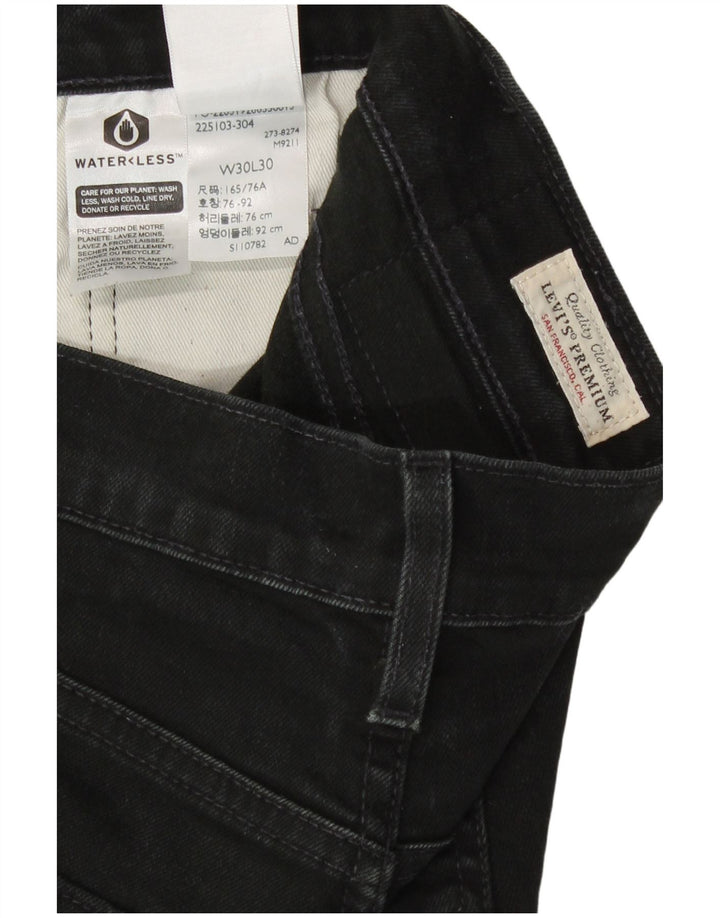 Levi's Mens 512 Tapered Slim Jeans W30 L30 Black Cotton