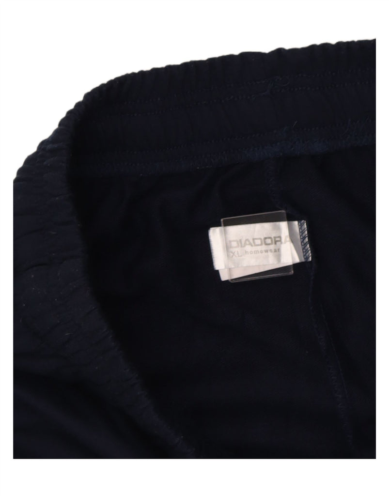 DIADORA Womens Tracksuit Trousers Joggers UK 18 XL Navy Blue Polyester Vintage Diadora and Second-Hand Diadora from Messina Hembry 