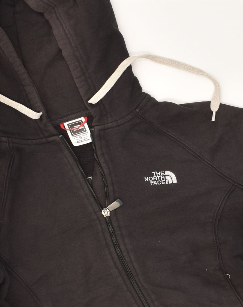 THE NORTH FACE Womens Zip Hoodie Sweater UK 8 Small Black Cotton | Vintage The North Face | Thrift | Second-Hand The North Face | Used Clothing | Messina Hembry 