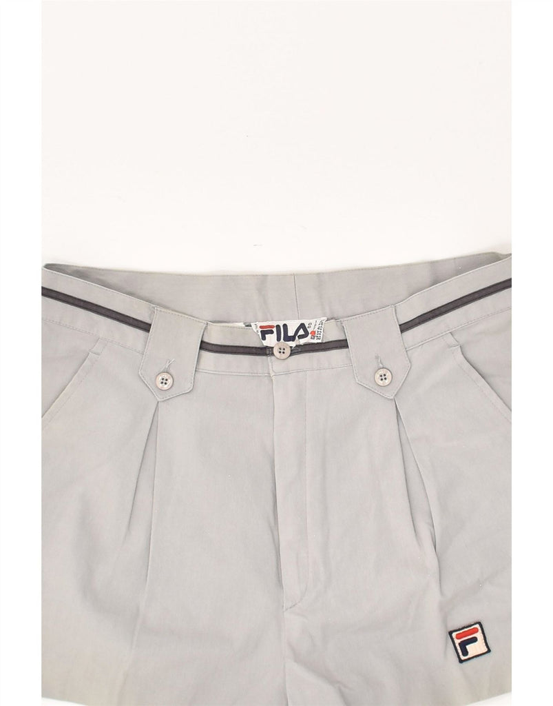 FILA Womens Pegged Chino Shorts W30 Medium  Grey Cotton Vintage Fila and Second-Hand Fila from Messina Hembry 