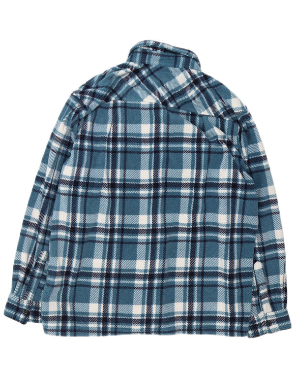 Atlas For Men Mens Fleece Shirt Large Blue Polyester