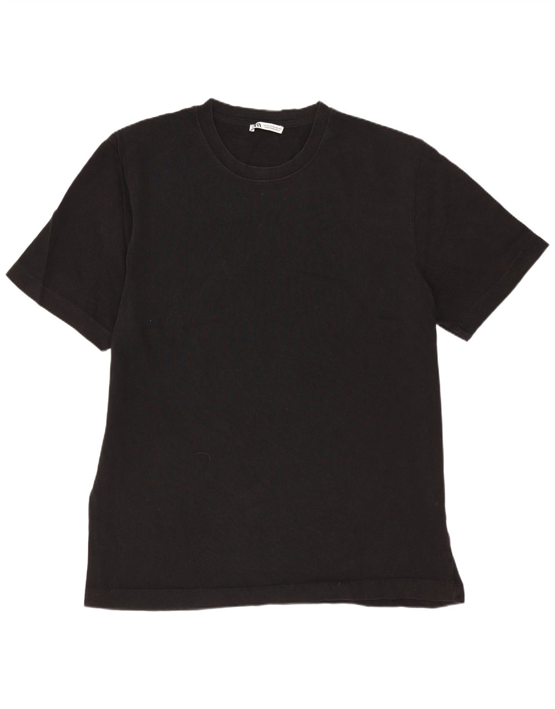 ZARA Mens T-Shirt Top XL Black Cotton