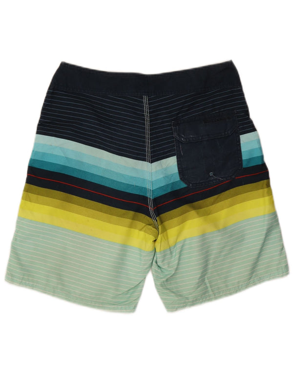 Billabong Boys Swimming Shorts 15-16 Years Multicoloured Striped Polyester
