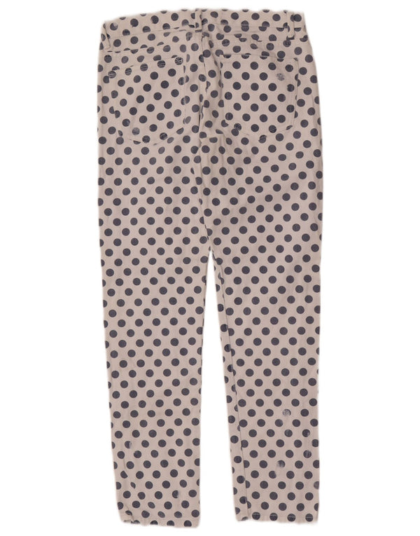 Zara Womens Trafaluc Straight Jeans EU 34 2XS W24 L28 White Polka Dot
