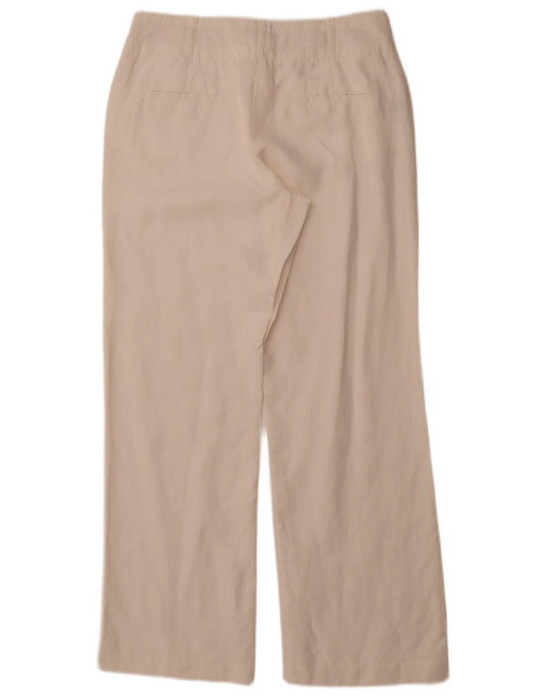 MONSOON Mens Straight Casual Trousers UK 10 Small W30 L29  White Linen