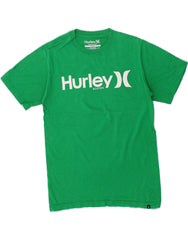 HURLEY Mens Regular Fit Graphic T-Shirt Top Small Green Cotton