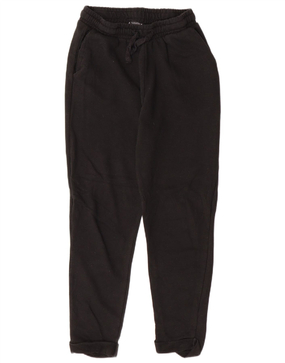 Zara Womens Tracksuit Trousers Joggers UK 12 Medium  Black Cotton