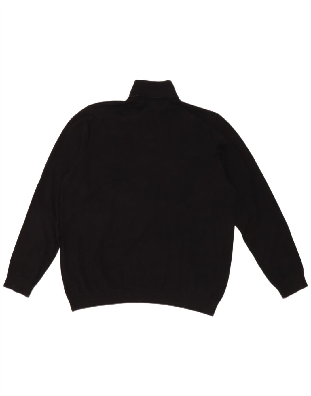 Marks & Spencer Mens Roll Neck Jumper Sweater Large Black Cotton