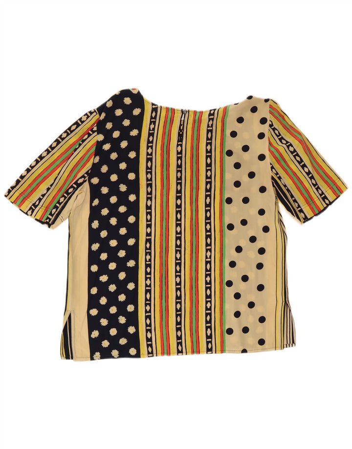 Vintage Womens Blouse Top UK 16 Large Multicoloured Geometric