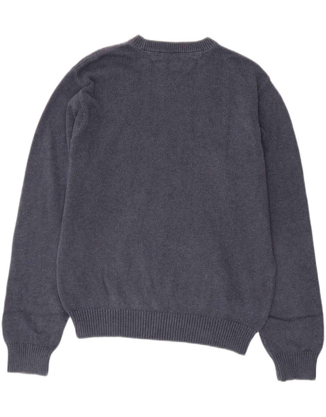 TOMMY HILFIGER Mens Crew Neck Jumper Sweater Medium Navy Blue Cotton