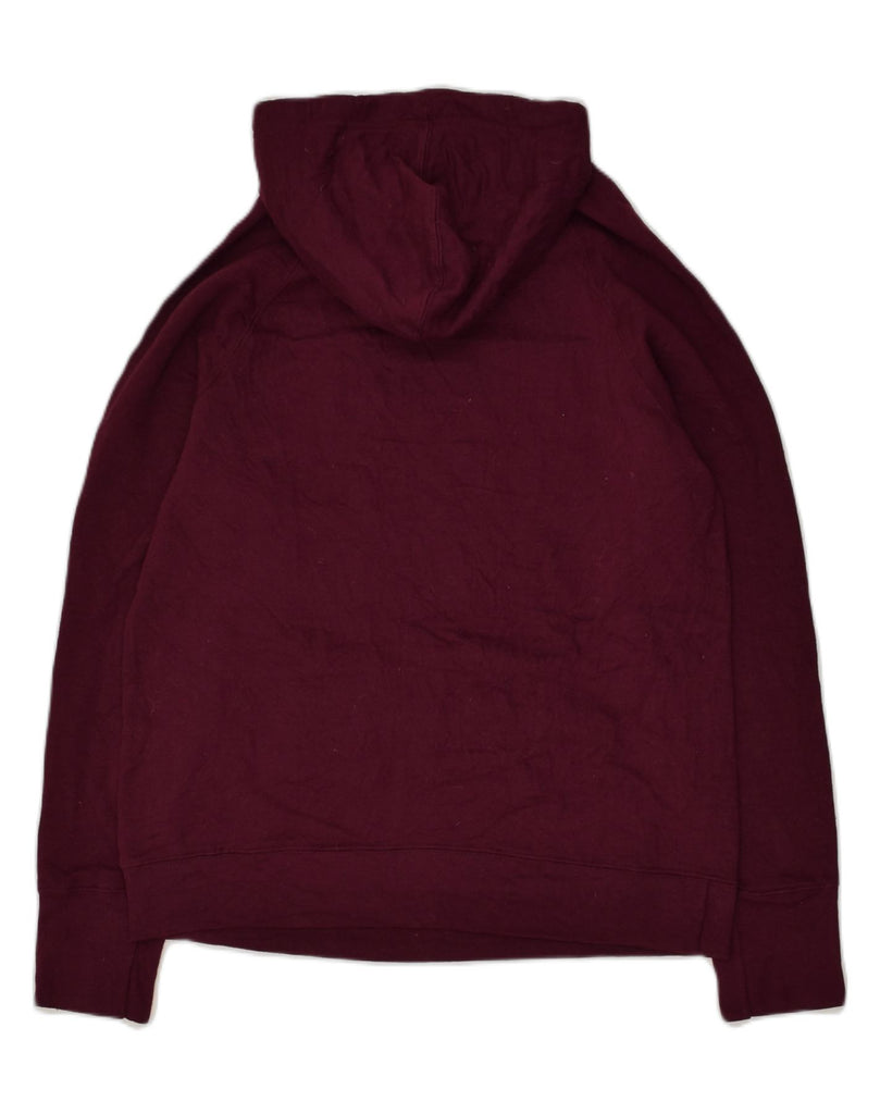 CHAMPION Womens Graphic Hoodie Jumper UK 12 Medium Burgundy Cotton | Vintage Champion | Thrift | Second-Hand Champion | Used Clothing | Messina Hembry 