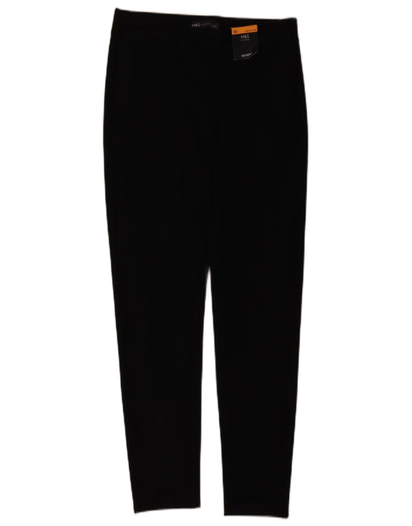 Marks & Spencer Womens Skinny Casual Trousers UK 10 Small W28 L27 Black
