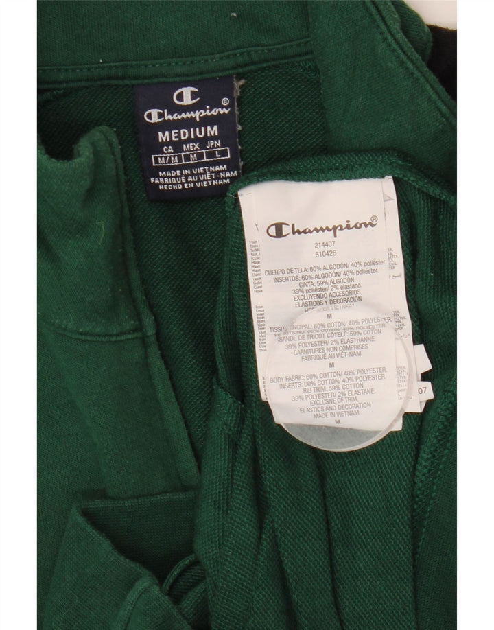 Champion Mens Tracksuit Top Jacket Medium Green Colourblock Cotton