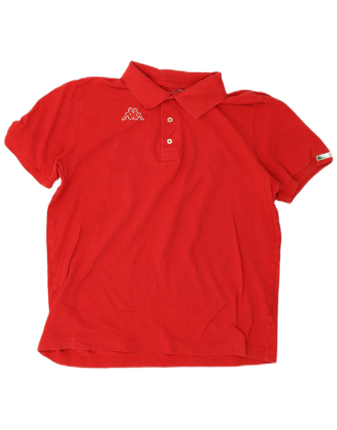 Kappa Mens Polo Shirt Large Red Cotton