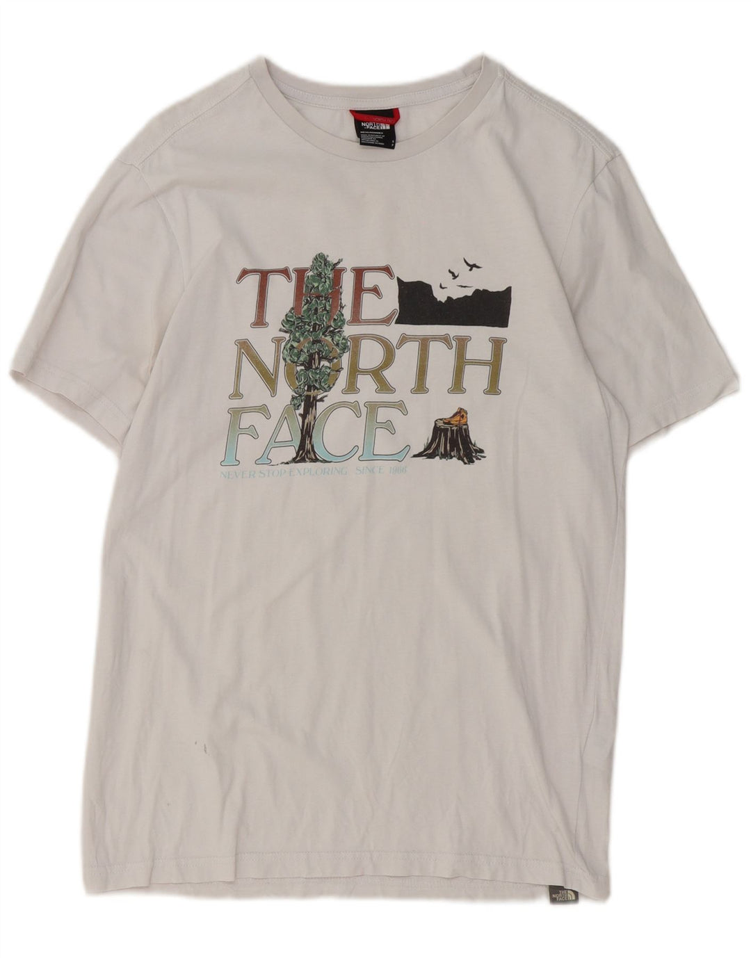 The North Face Mens Graphic T-Shirt Top Small White Cotton