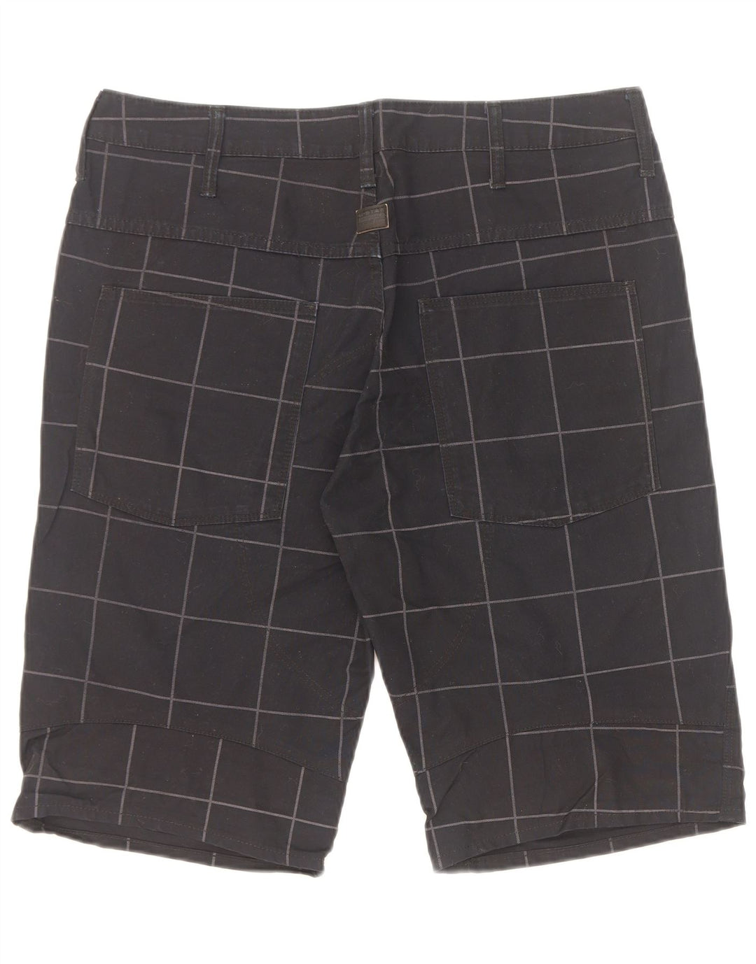 G-Star Mens Bermuda Shorts W32 Medium Black Check Cotton