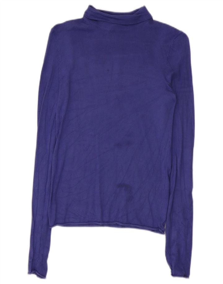 Zara Womens Top Long Sleeve UK 8 Small Purple Viscose