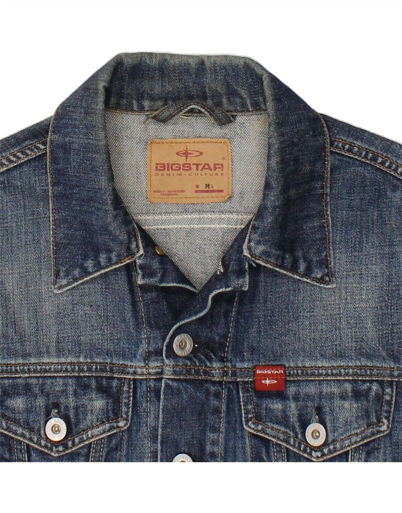BIG STAR Womens Denim Jacket UK 14 Medium Blue Cotton Vintage Big Star and Second-Hand Big Star from Messina Hembry 