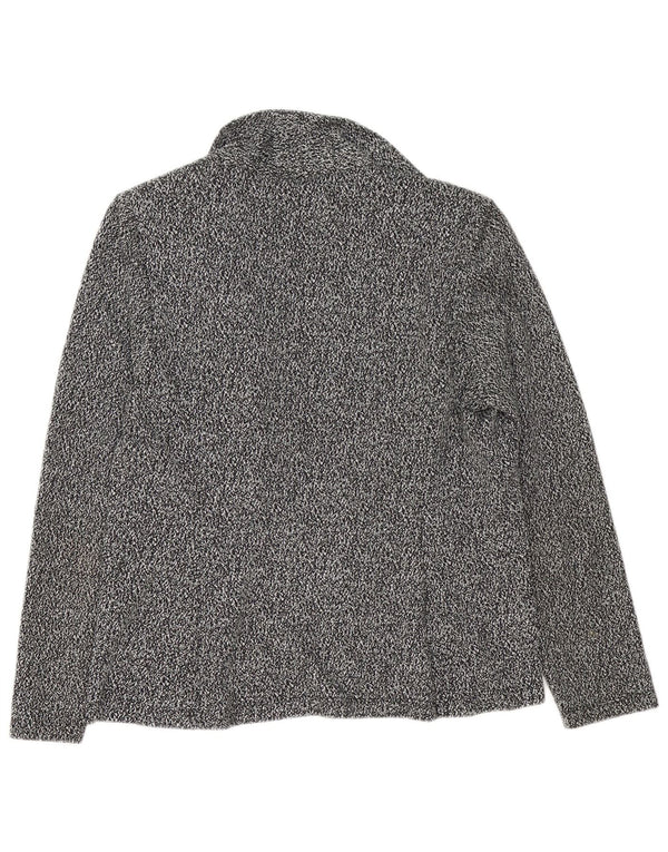 Marks & Spencer Womens Knit Open Blazer Jacket UK 12 Medium Black Flecked