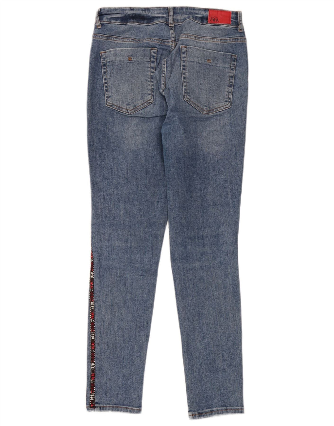 Zara Womens Graphic Skinny Jeans EU 40 Medium W30 L28 Blue