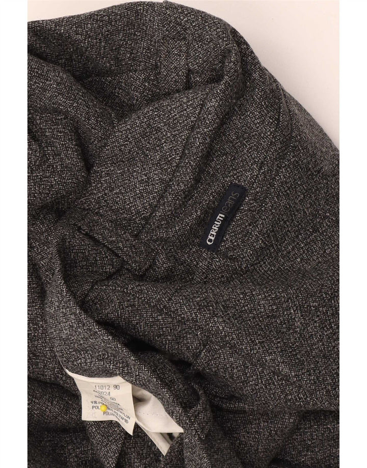 Cerruti Womens Straight Suit Trousers W32 L32 Grey Wool