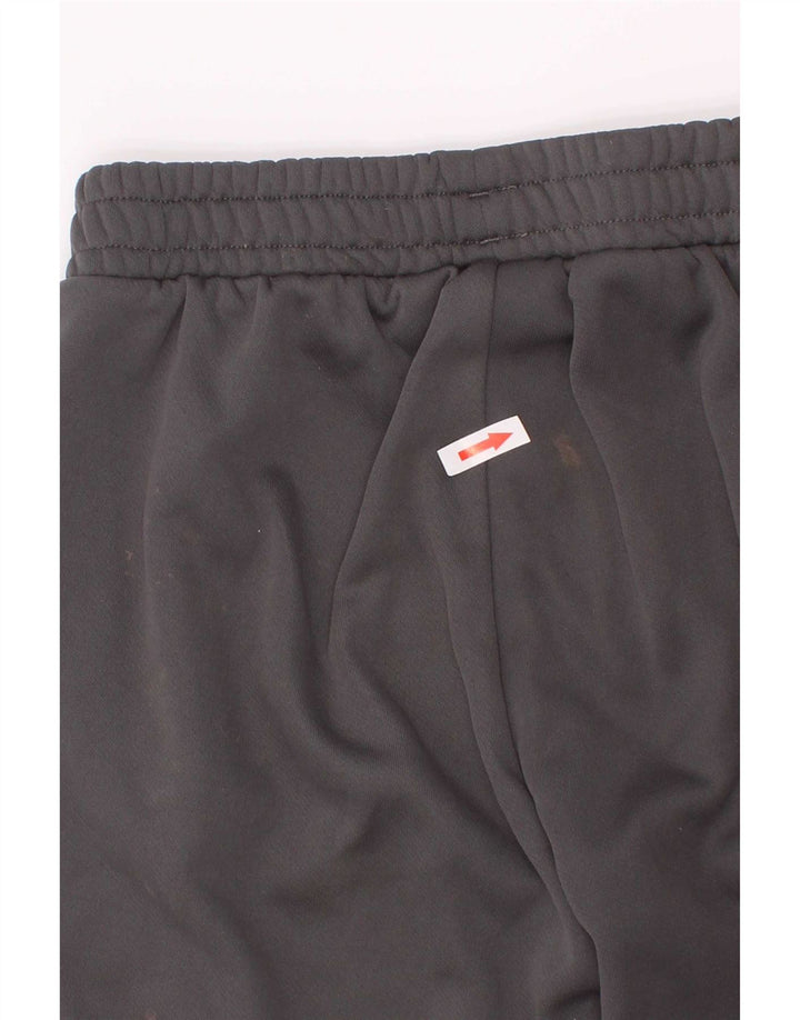 Adidas Boys Graphic Tracksuit Trousers Joggers 7-8 Years Grey Polyester