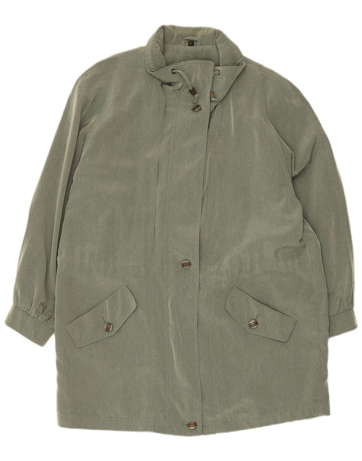 Vintage Womens Overcoat UK 14 Large  Green Polyester