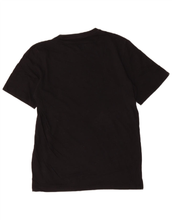Jack & Jones Mens Graphic T-Shirt Top Small Black Cotton